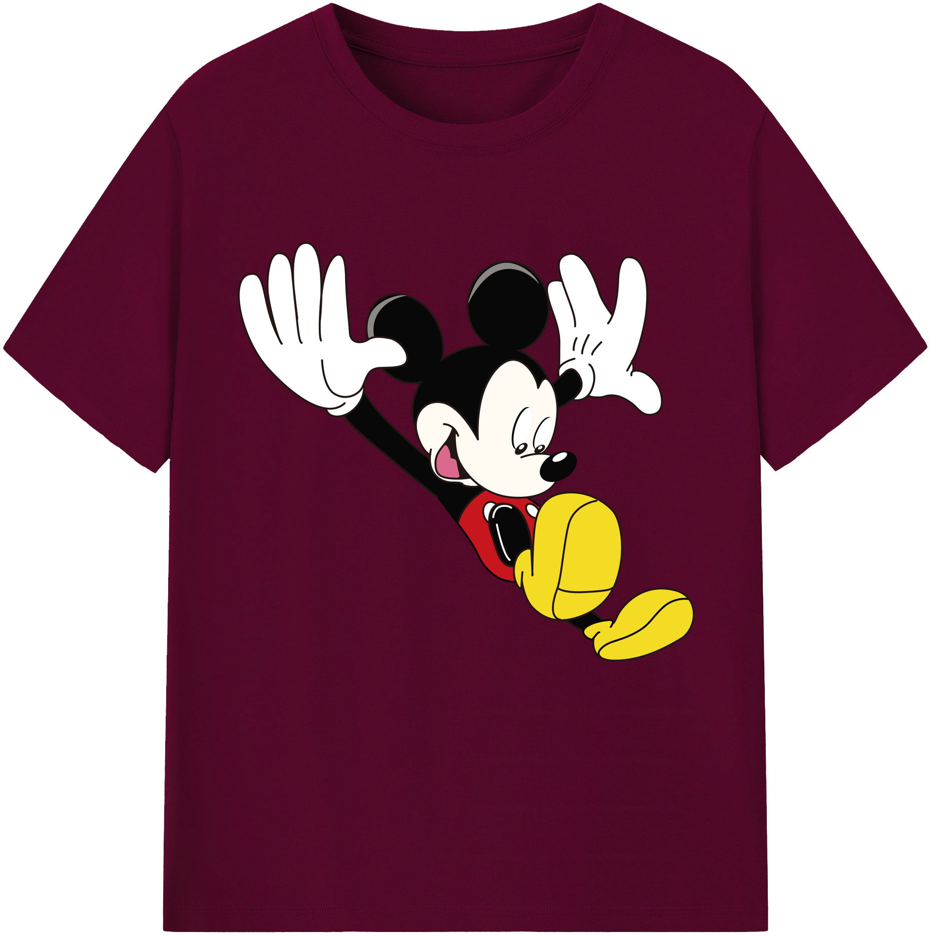 （画像用） ミッキーマウス Mickey Mouse レディースカジュアルプリントTシャツ（綿100％）